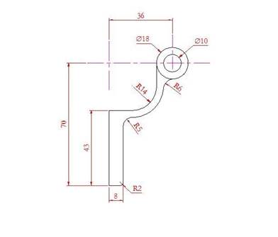 CAD怎么畫(huà)一個(gè)窗簾掛鉤?