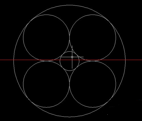CAD中怎么畫一個(gè)大圓與多個(gè)小圓相切