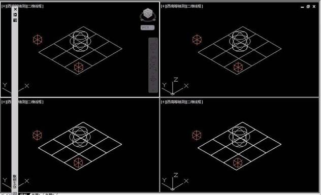 CAD中三維對象怎么設(shè)置四視圖？