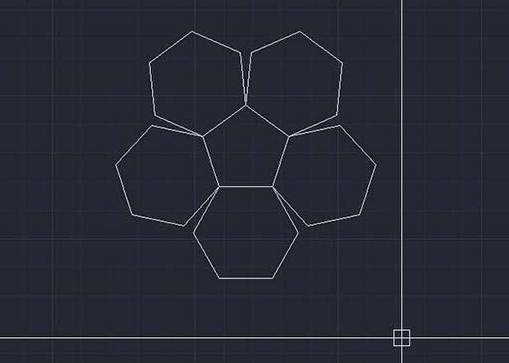 CAD怎么對齊多個(gè)六邊形