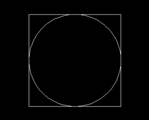 CAD如何在正方形里繪制內(nèi)切圓？